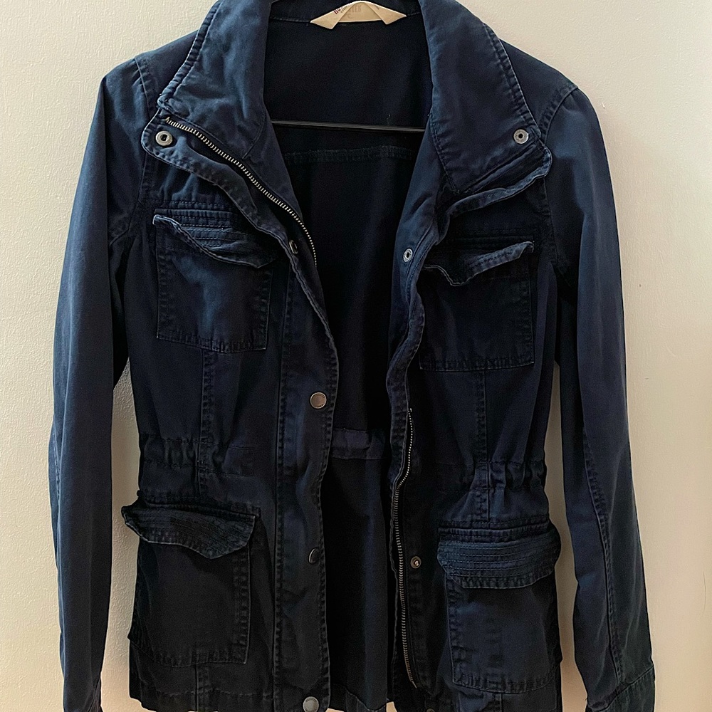 Hollister navy utility jacket